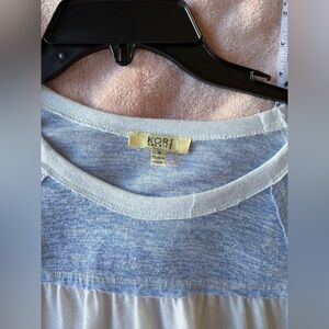 Kori Light Blue and White Blouse